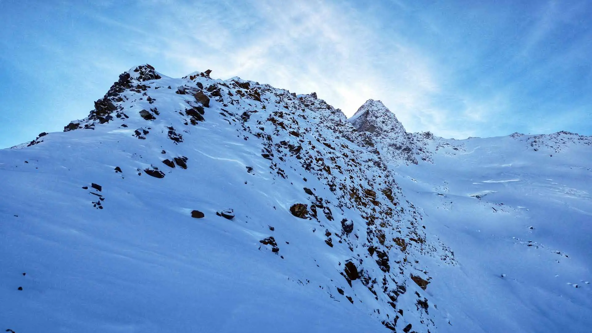 Ski Tour Weißseespitze Ski Guide - Ridge in the Ascent