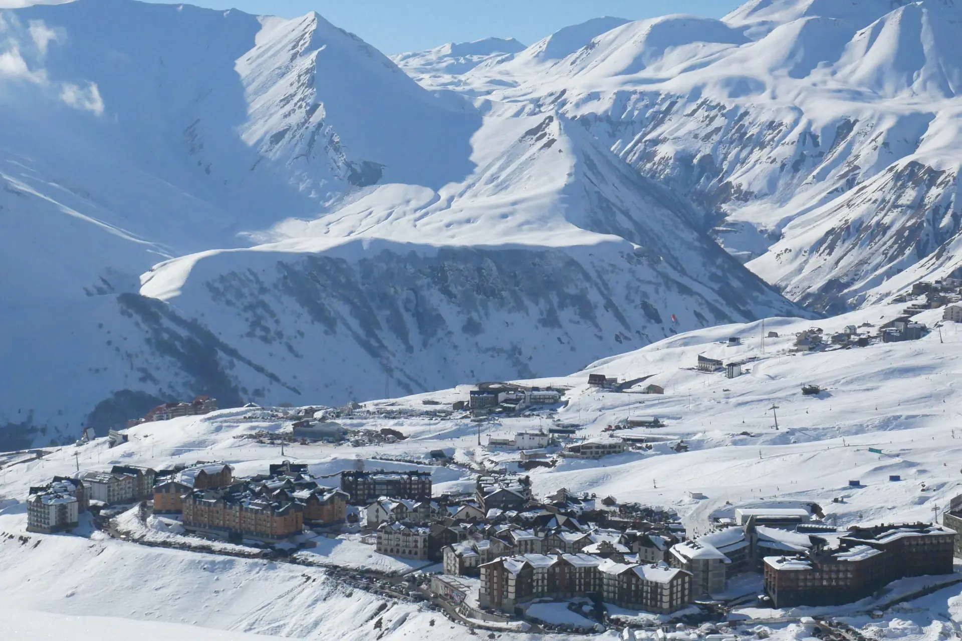 Ort Gudauri in Georgien